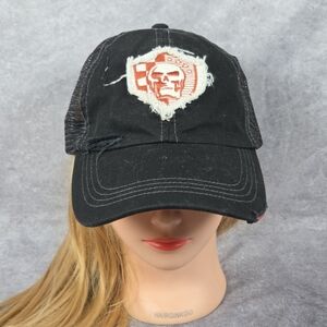 EZ RIDERZ Biker Hat New Skull Print Distressed  New